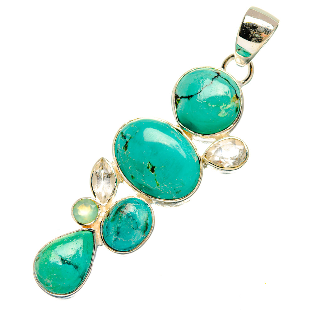 Tibetan Turquoise Pendants handcrafted by Anasilvercos - PD29429 - Photo 2