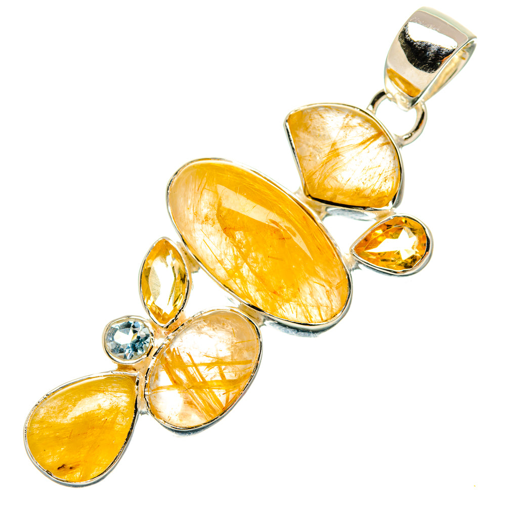 Rutilated Quartz Pendants handcrafted by Anasilvercos - PD29431 - Photo 2