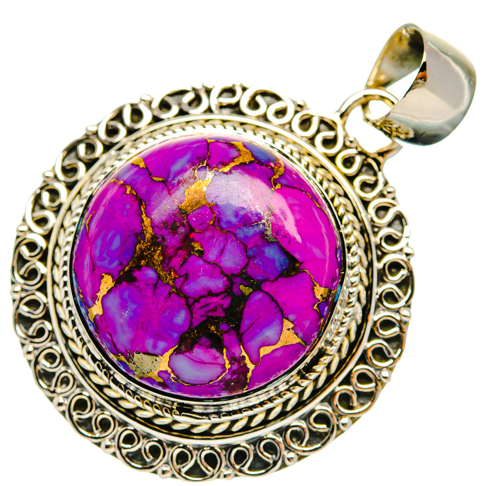 Purple Copper Composite Turquoise Pendants handcrafted by Anasilvercos - PD29435 - Photo 2