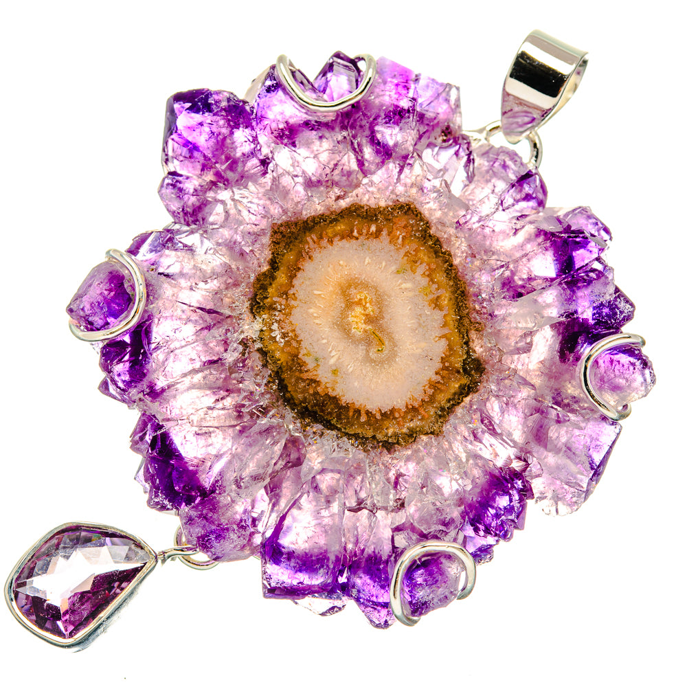 Amethyst Solar Quartz Pendants handcrafted by Anasilvercos - PD29456 - Photo 2