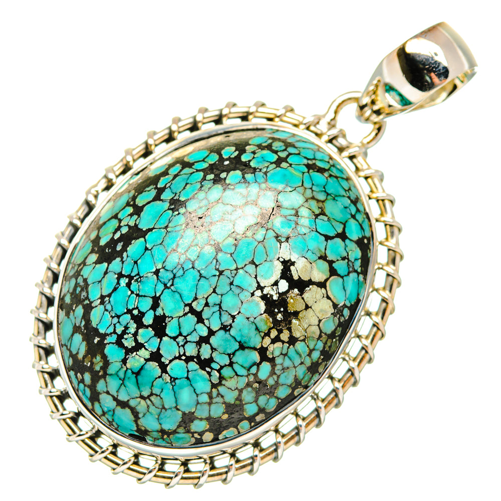 Tibetan Turquoise Pendants handcrafted by Anasilvercos - PD29464 - Photo 2