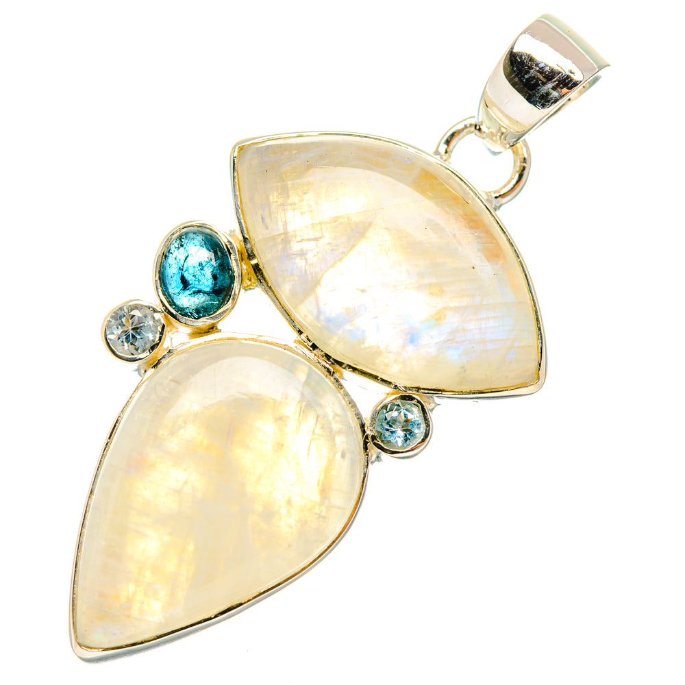 Rainbow Moonstone Pendants handcrafted by Anasilvercos - PD29491 - Photo 2