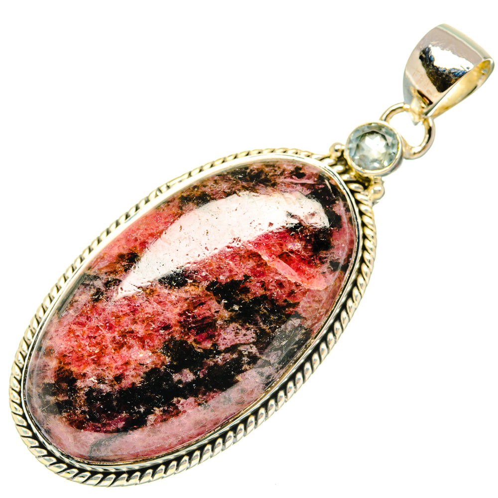 Russian Eudialyte, Blue Topaz Pendants handcrafted by Anasilvercos - PD29516 - Photo 2
