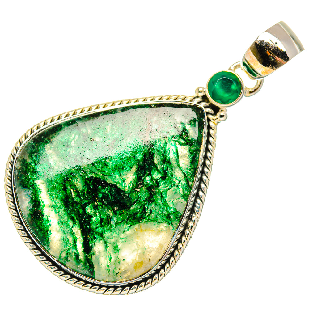 Green Aventurine, Green Onyx Pendants handcrafted by Anasilvercos - PD29530 - Photo 2