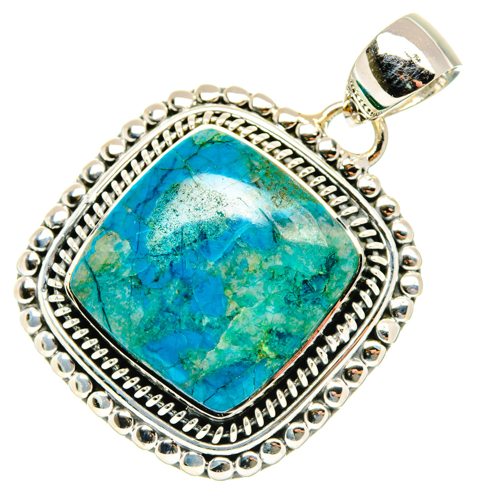Chrysocolla Pendants handcrafted by Anasilvercos - PD29532 - Photo 2