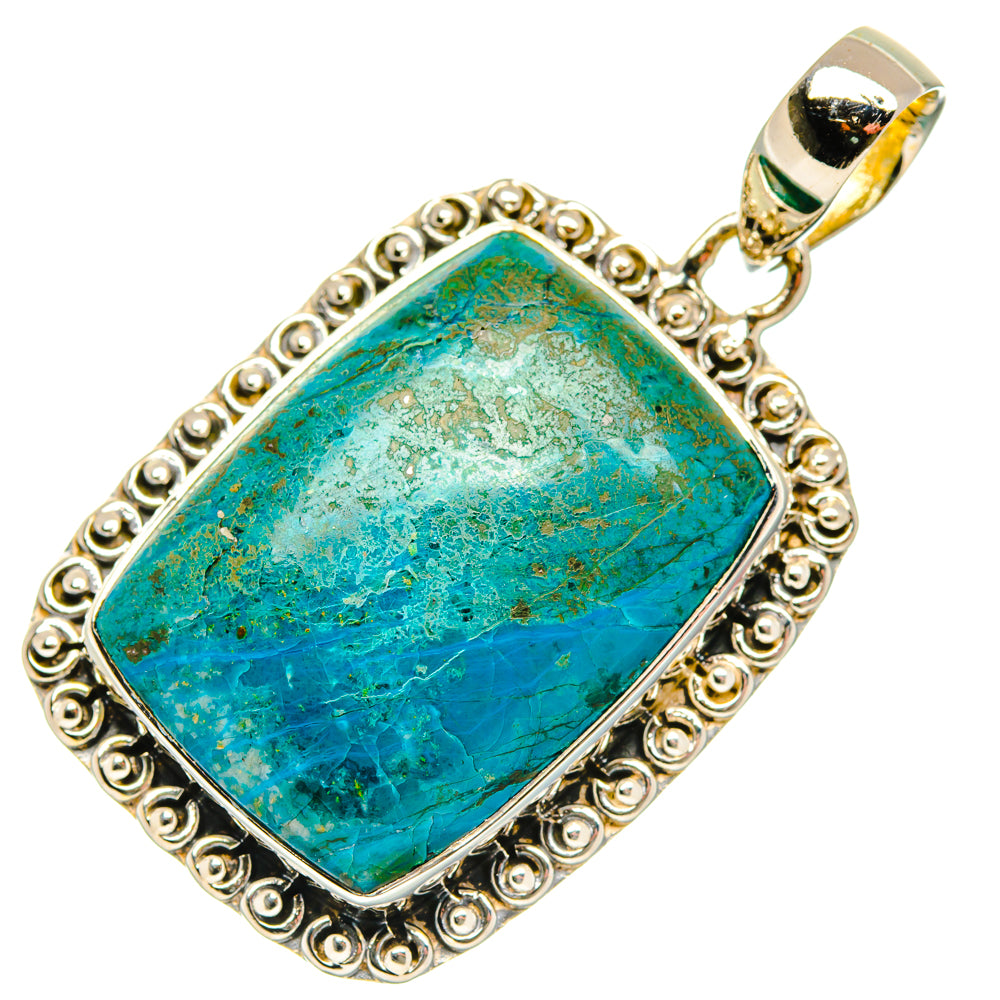 Chrysocolla Pendants handcrafted by Anasilvercos - PD29533 - Photo 2