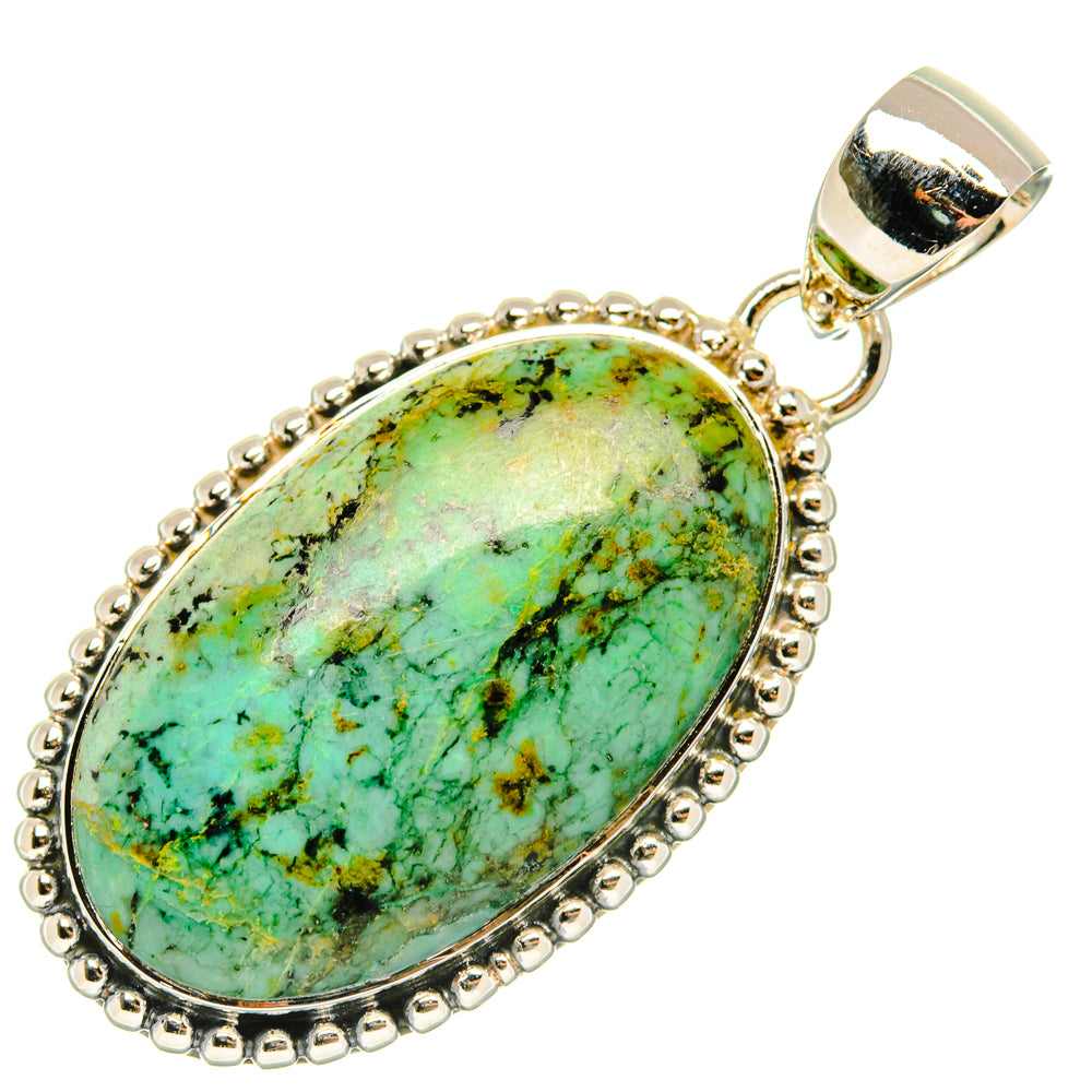 Tibetan Turquoise Pendants handcrafted by Anasilvercos - PD29577 - Photo 2