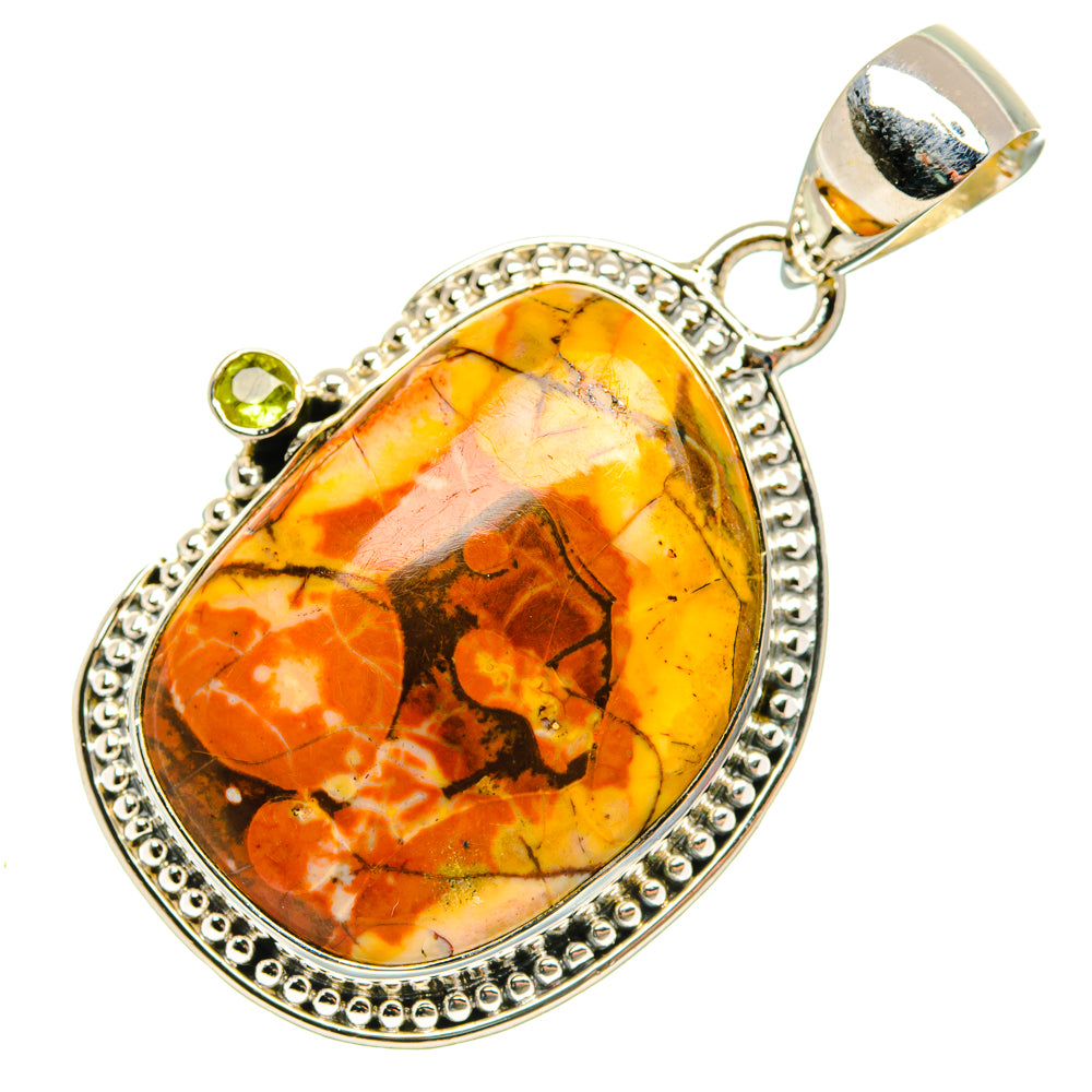 Mookaite, Peridot Pendants handcrafted by Anasilvercos - PD29603 - Photo 2