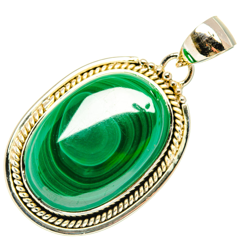 Malachite Pendants handcrafted by Anasilvercos - PD29607 - Photo 2