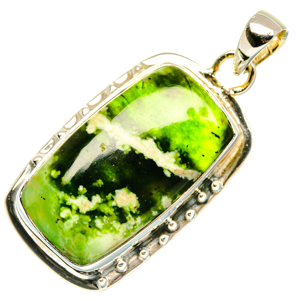 Australian Green Opal Pendants handcrafted by Anasilvercos - PD29627 - Photo 2
