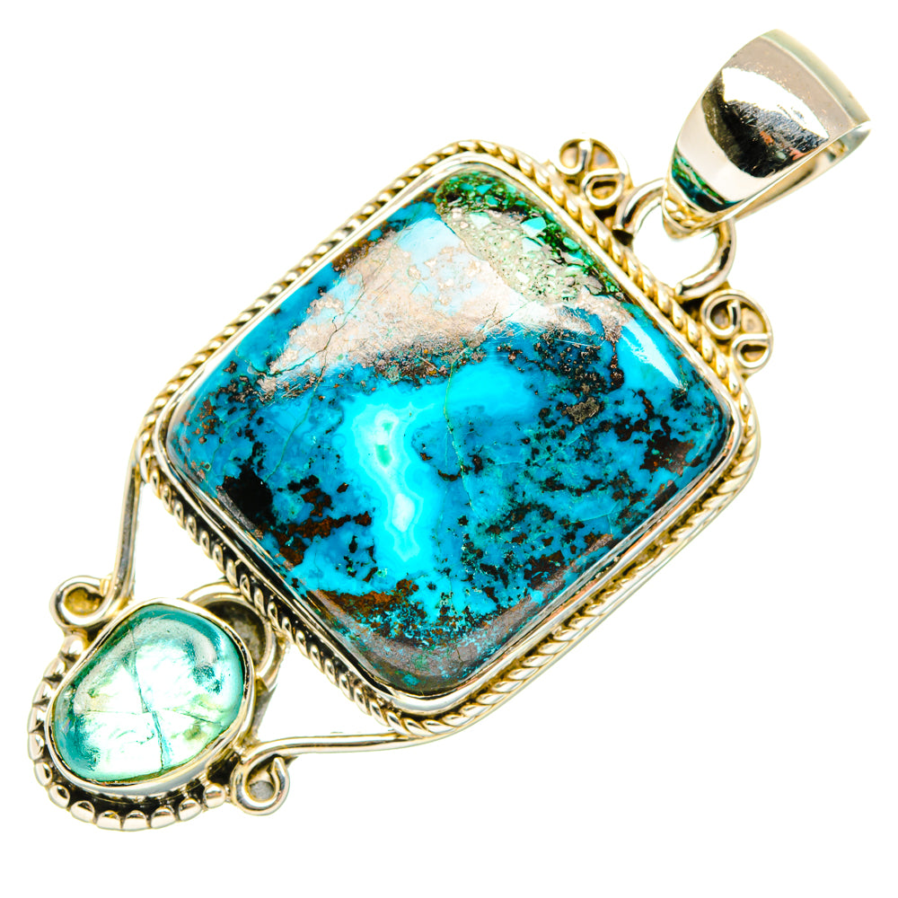 Shattuckite, Apatite Pendants handcrafted by Anasilvercos - PD29632 - Photo 2