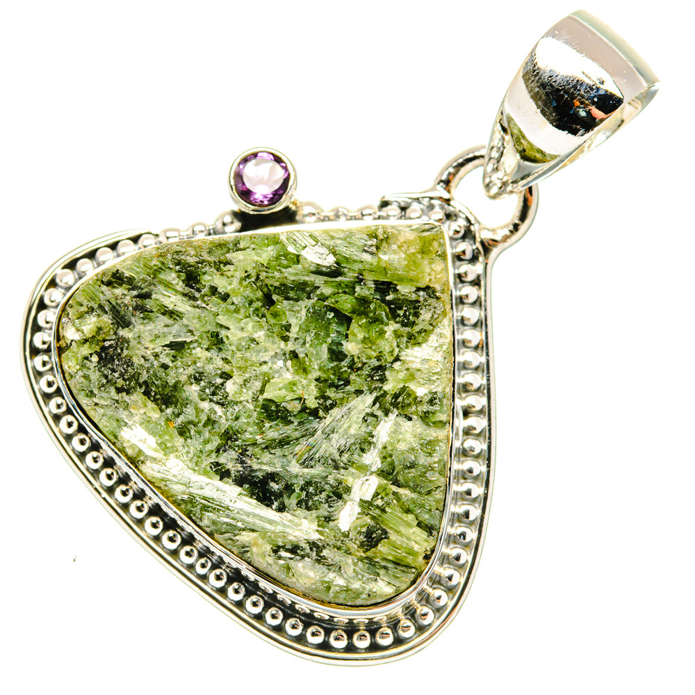Green Fuchsite, Amethyst Pendants handcrafted by Anasilvercos - PD29634 - Photo 2