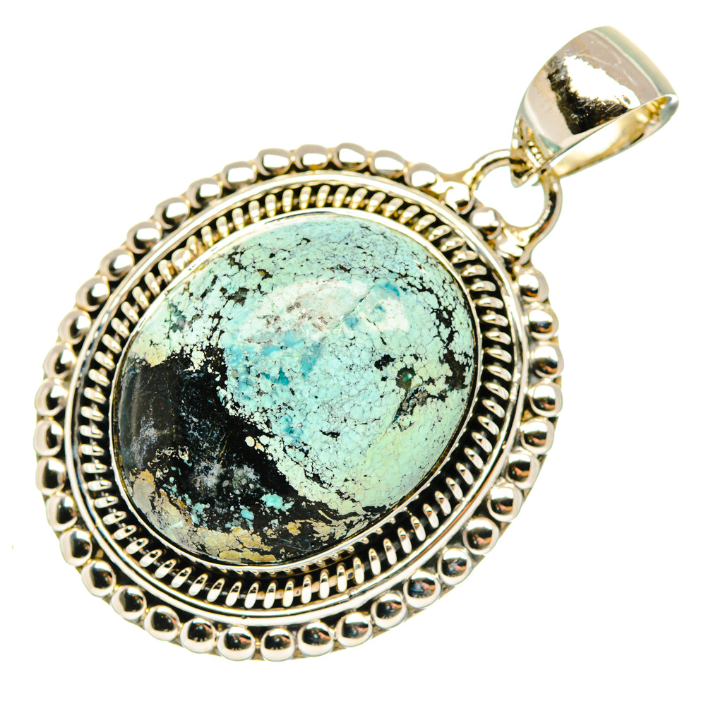 Tibetan Turquoise Pendants handcrafted by Anasilvercos - PD29648 - Photo 2
