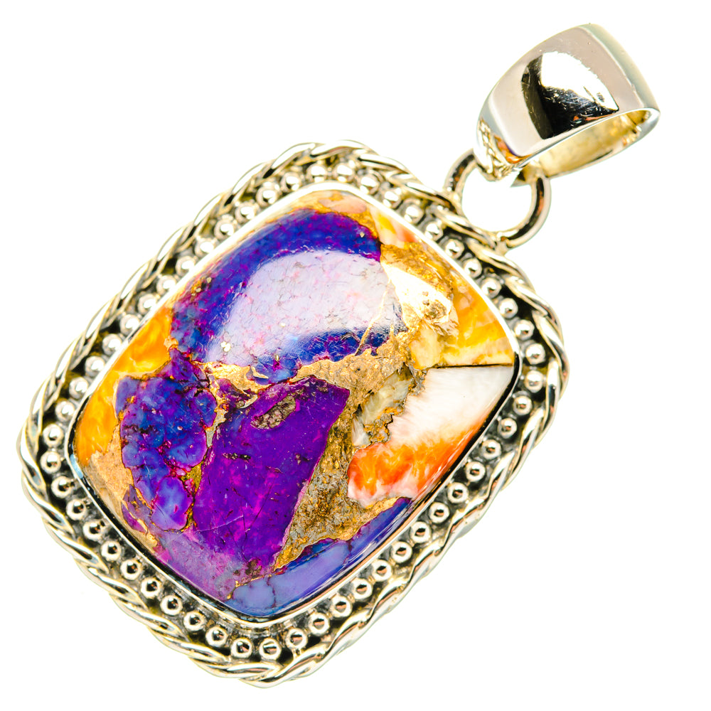 Purple Copper Composite Turquoise Pendants handcrafted by Anasilvercos - PD29651 - Photo 2