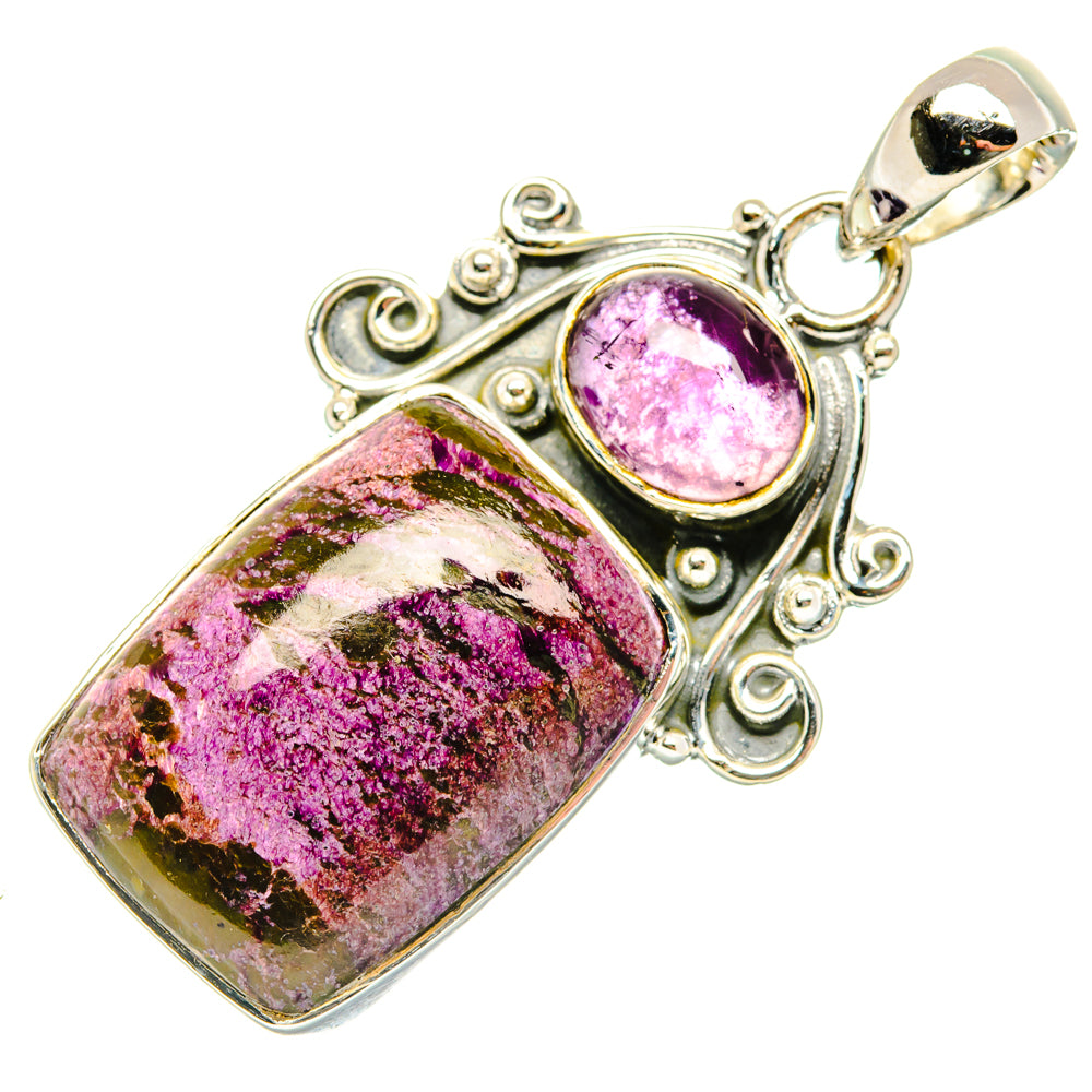Stichtite, Amethyst Pendants handcrafted by Anasilvercos - PD29653 - Photo 2