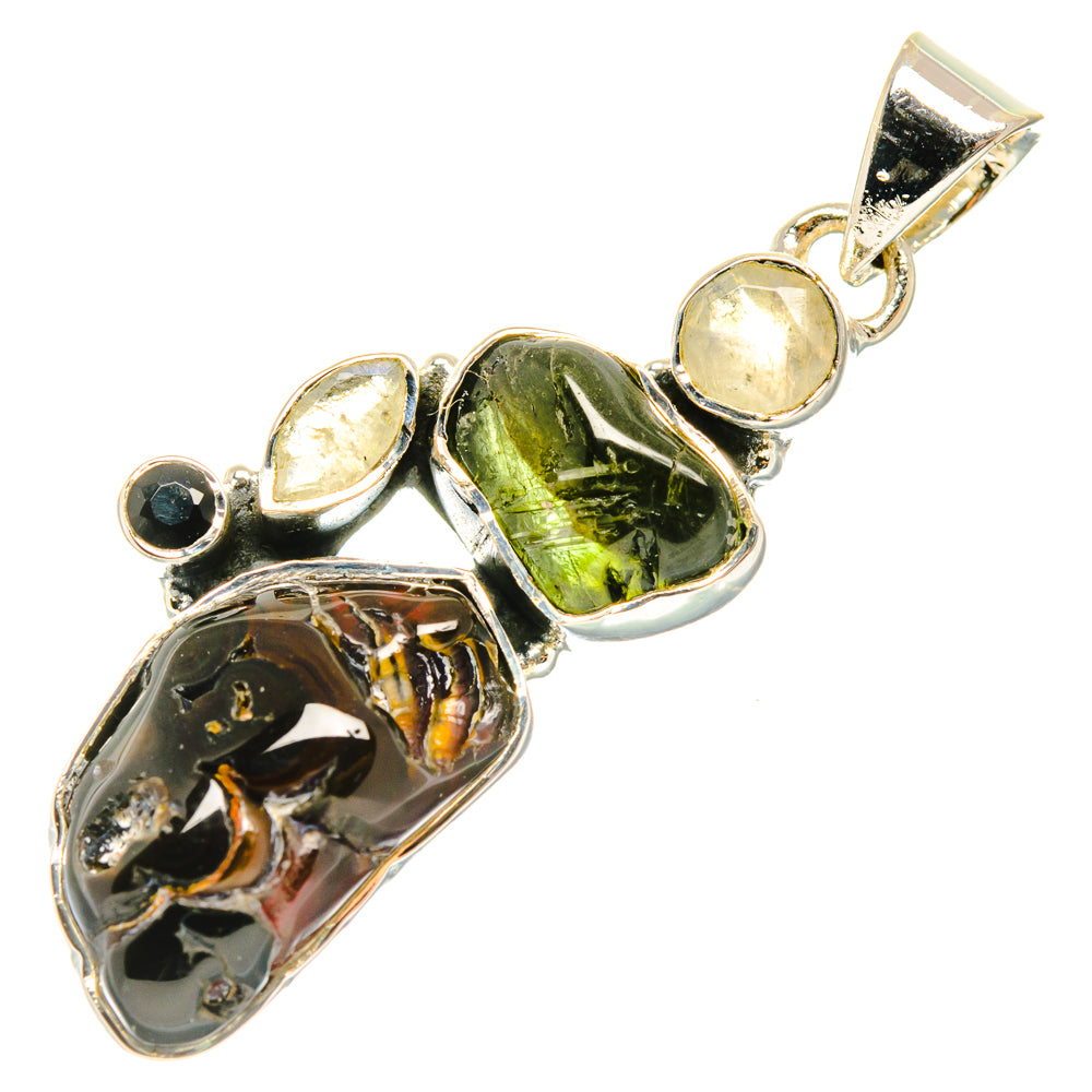 Mexican Fire Agate Pendants handcrafted by Anasilvercos - PD29680 - Photo 2