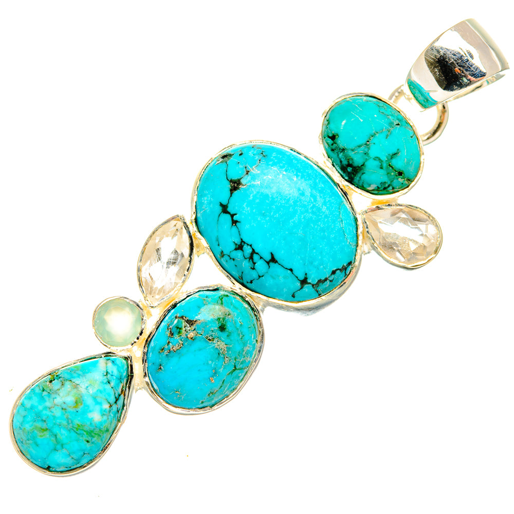 Tibetan Turquoise Pendants handcrafted by Anasilvercos - PD29715 - Photo 2