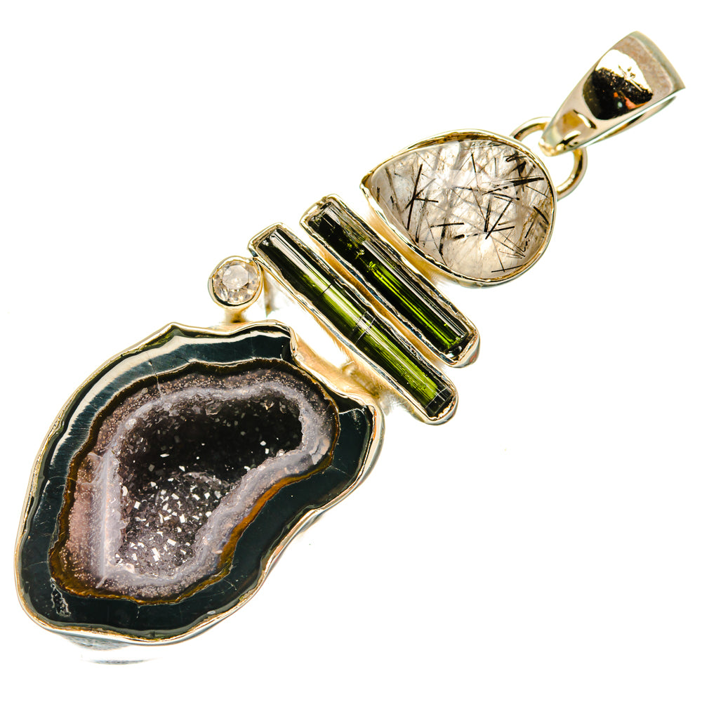 Coconut Geode Slice Pendants handcrafted by Anasilvercos - PD29764 - Photo 2