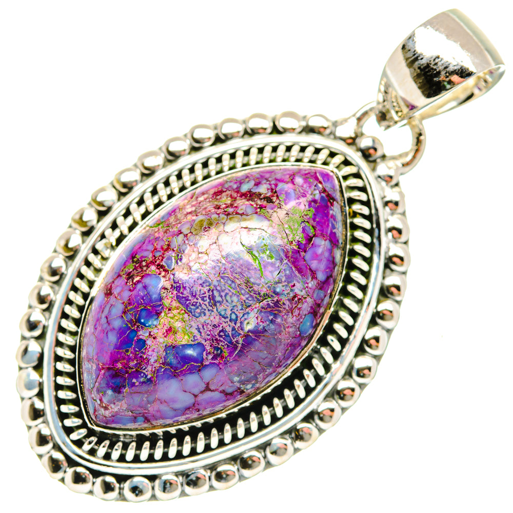 Purple Copper Composite Turquoise Pendants handcrafted by Anasilvercos - PD29796 - Photo 2