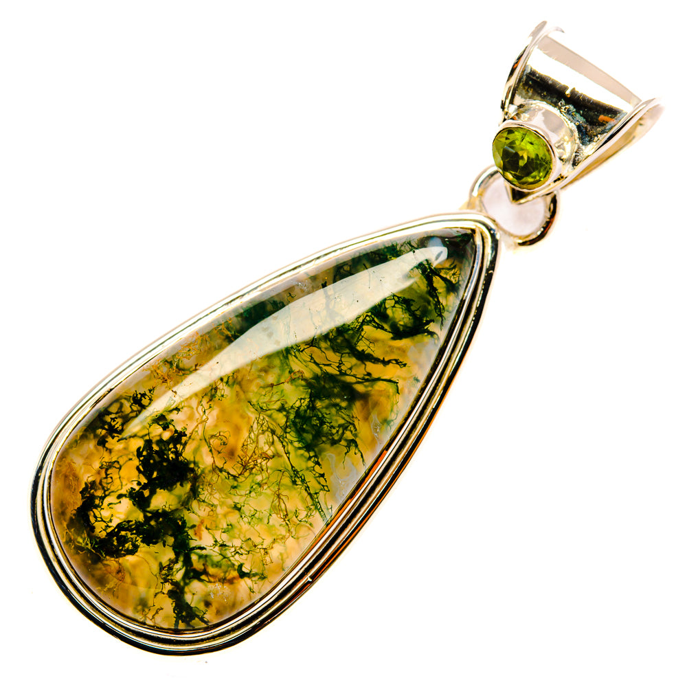 Green Moss Agate Pendants handcrafted by Anasilvercos - PD29835 - Photo 2
