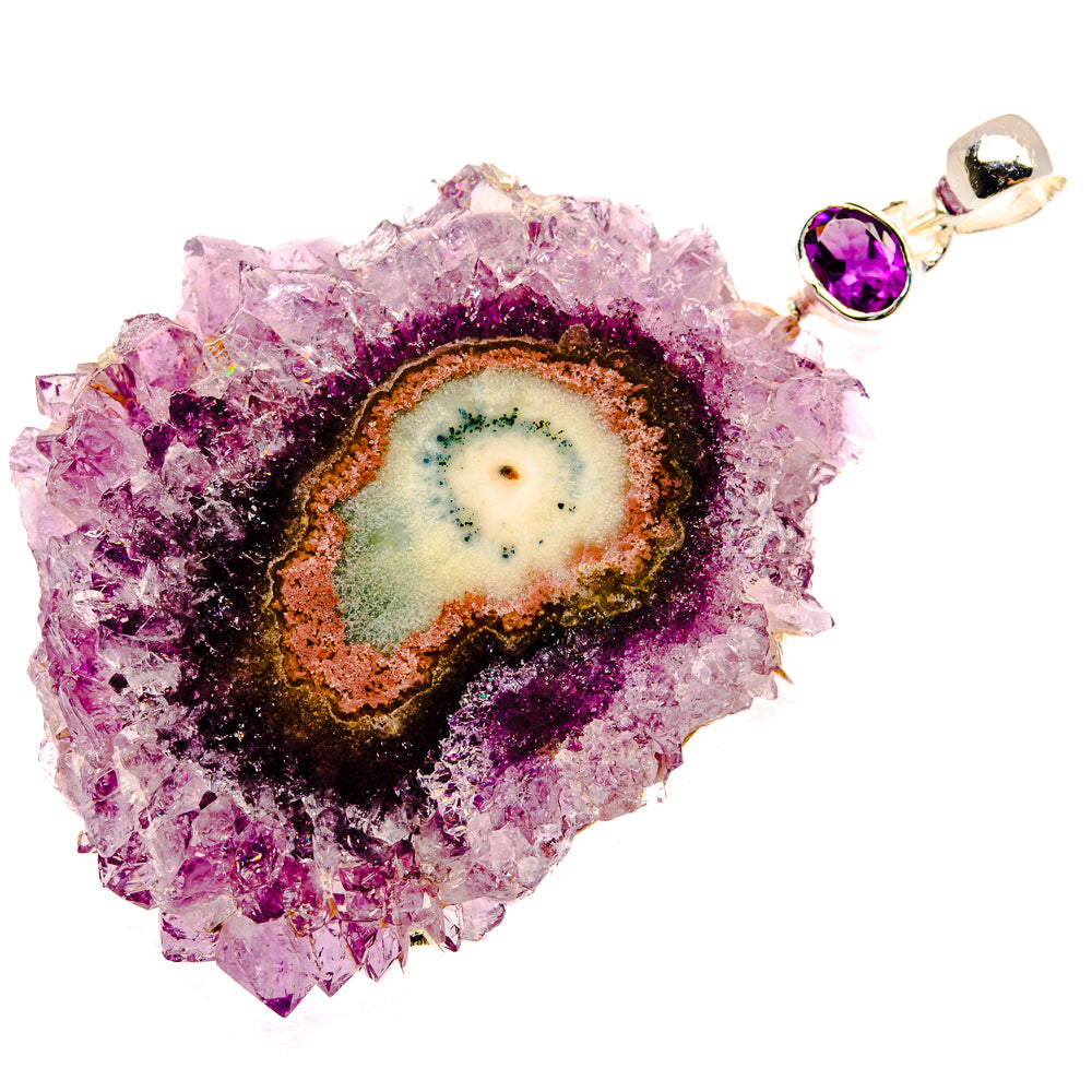 Amethyst Solar Quartz Pendants handcrafted by Anasilvercos - PD29841 - Photo 2