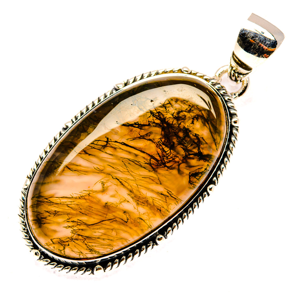 Green Moss Agate Pendants handcrafted by Anasilvercos - PD29887 - Photo 2