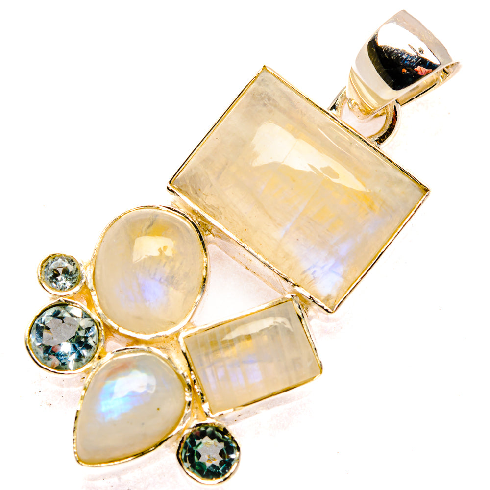 Rainbow Moonstone Pendants handcrafted by Anasilvercos - PD29911 - Photo 2