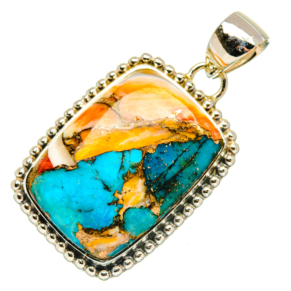 Spiny Oyster Turquoise Pendants handcrafted by Anasilvercos - PD29928 - Photo 2