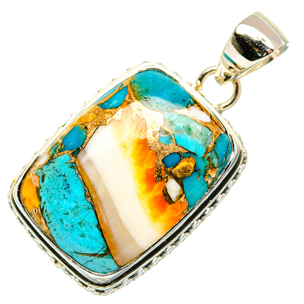 Spiny Oyster Turquoise Pendants handcrafted by Anasilvercos - PD29930 - Photo 2