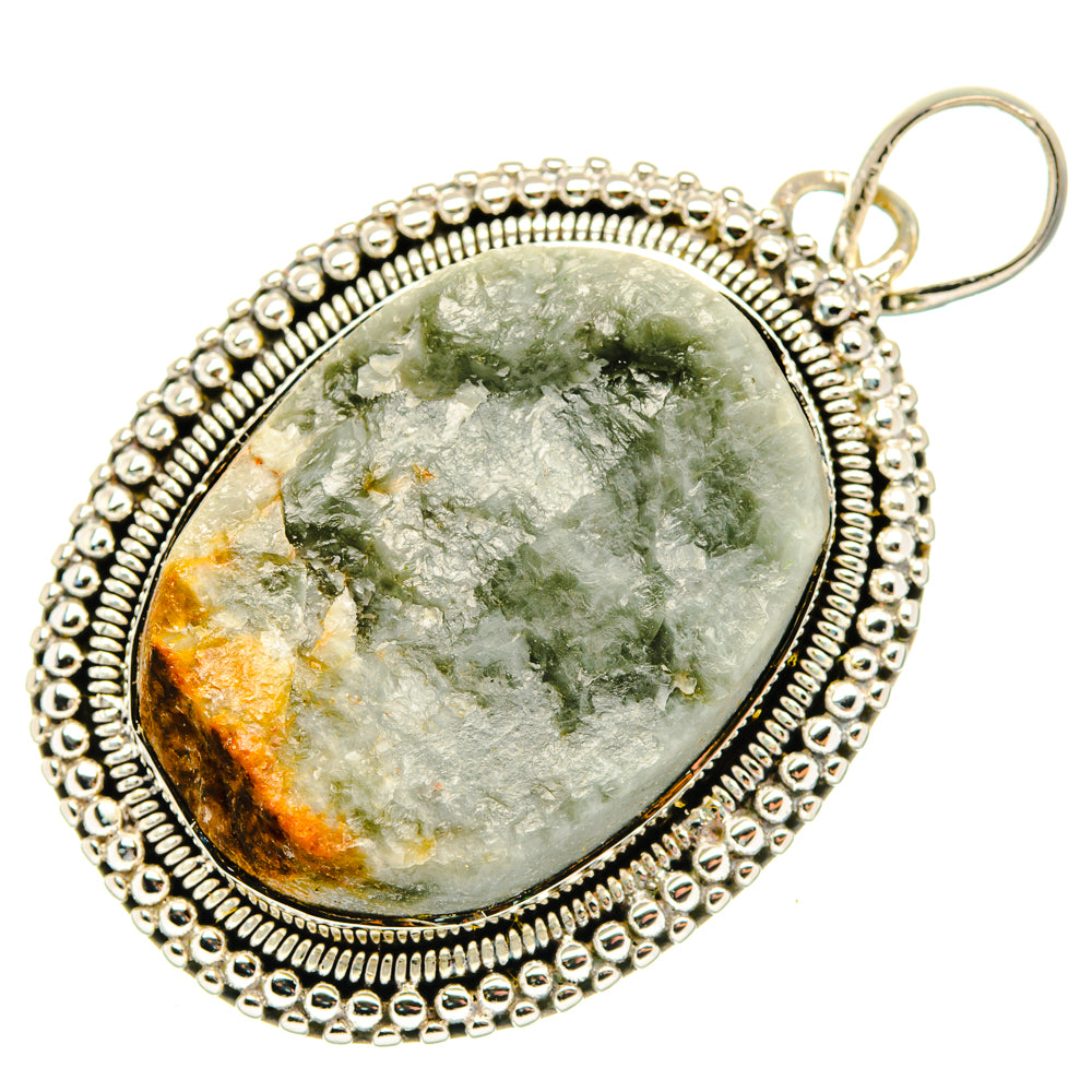 Green Tourmaline In Quartz Pendants handcrafted by Anasilvercos - PD29942 - Photo 2