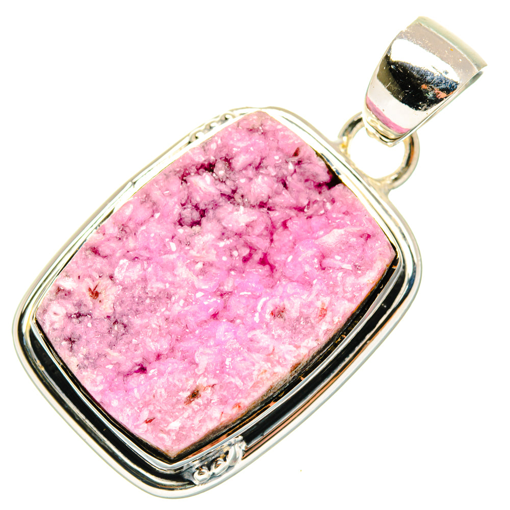 Cobalto Calcite Druzy Pendants handcrafted by Anasilvercos - PD29947 - Photo 2