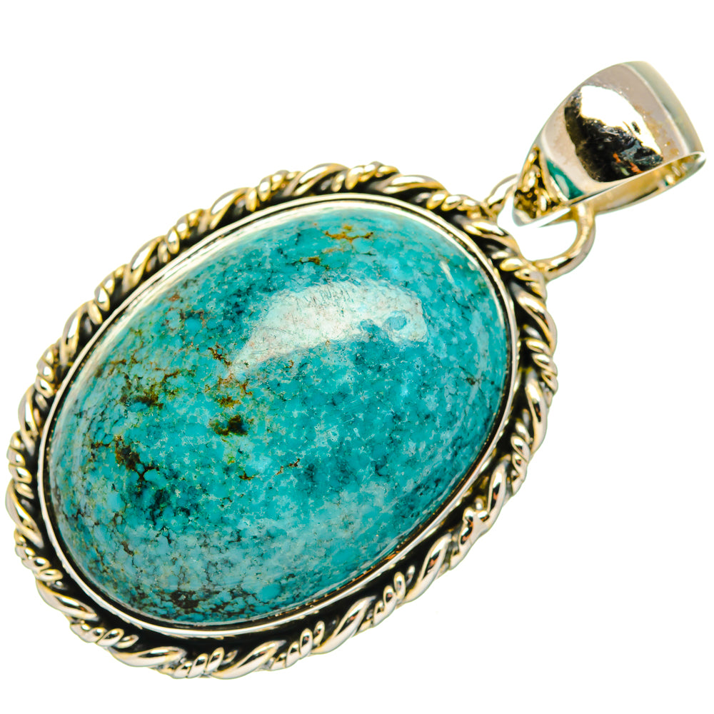 Tibetan Turquoise Pendants handcrafted by Anasilvercos - PD29953 - Photo 2
