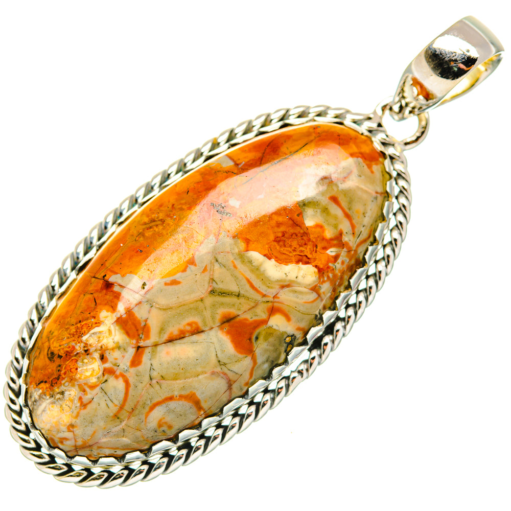 Mushroom Rhyolite Pendants handcrafted by Anasilvercos - PD29957 - Photo 2