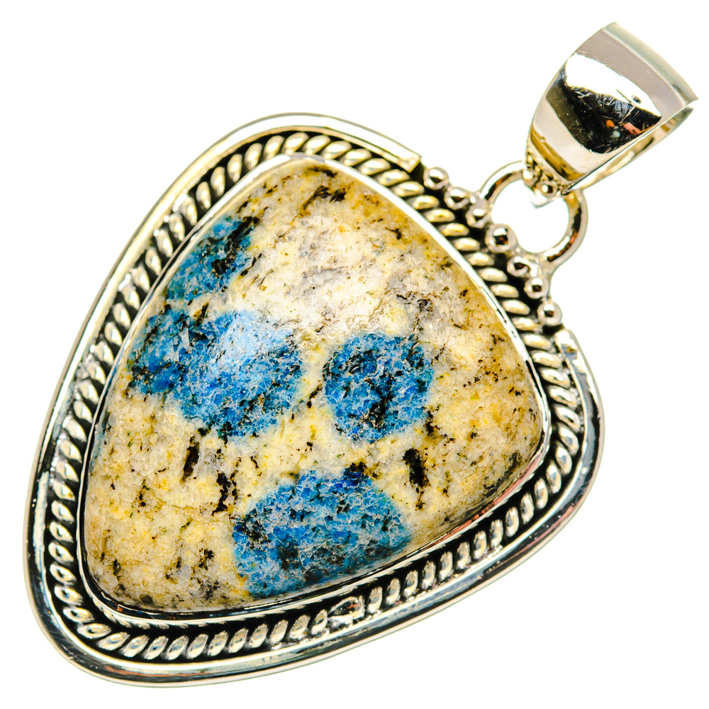 K2 Blue Azurite Pendants handcrafted by Anasilvercos - PD30001 - Photo 2