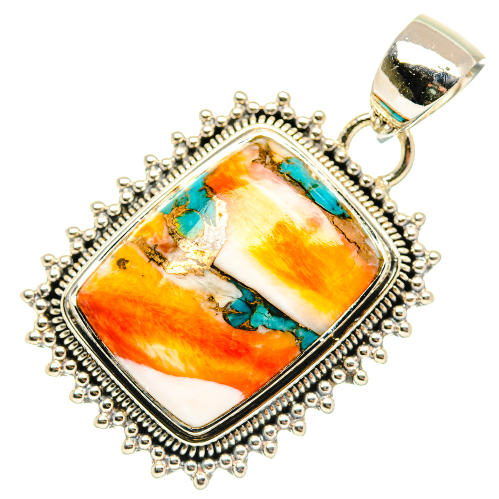 Spiny Oyster Turquoise Pendants handcrafted by Anasilvercos - PD30013 - Photo 2