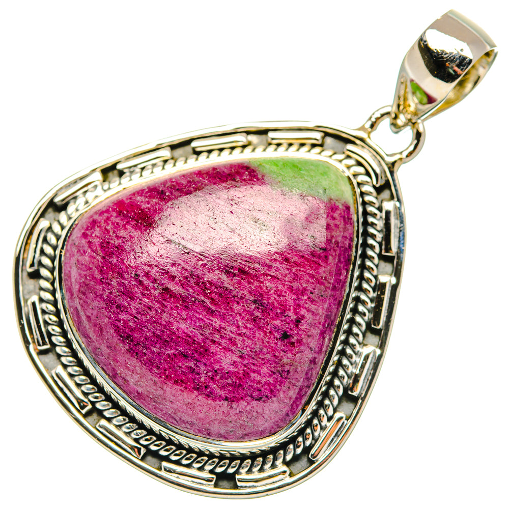 Ruby Zoisite Pendants handcrafted by Anasilvercos - PD30025 - Photo 2