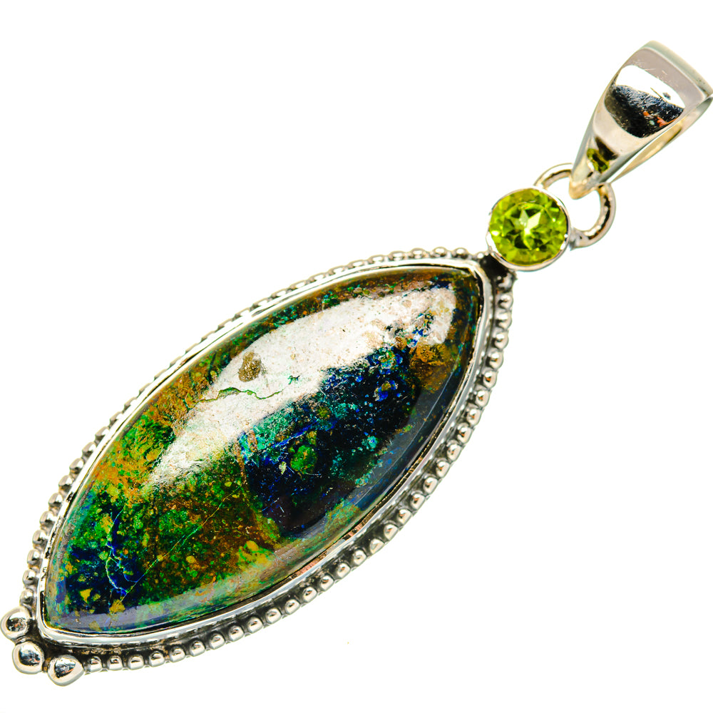 Azurite In Malachite Pendants handcrafted by Anasilvercos - PD30035 - Photo 2