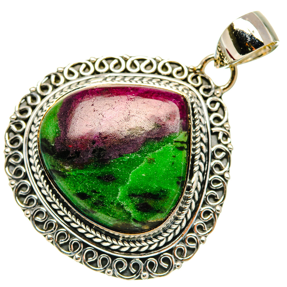 Ruby Zoisite Pendants handcrafted by Anasilvercos - PD30039 - Photo 2