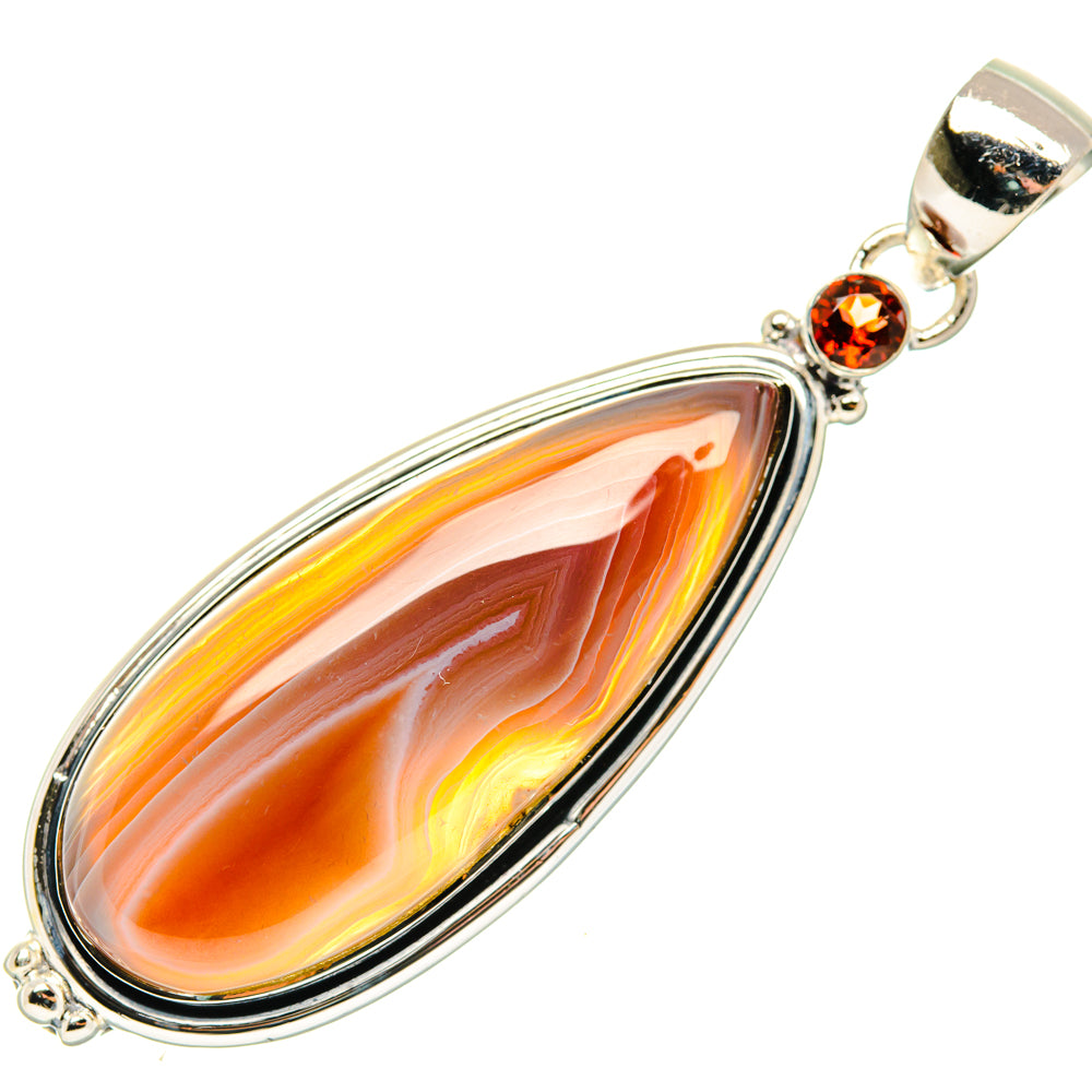 Botswana Agate Pendants handcrafted by Anasilvercos - PD30048 - Photo 2