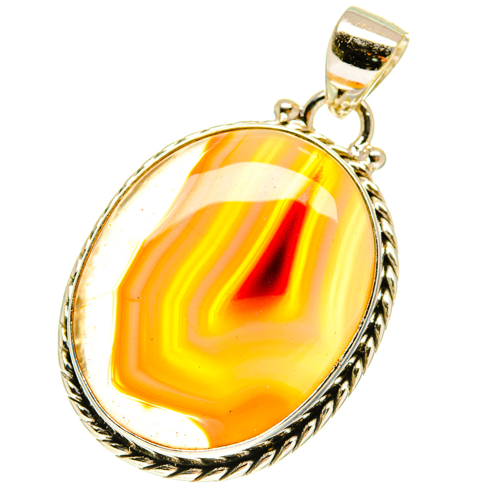 Botswana Agate Pendants handcrafted by Anasilvercos - PD3006