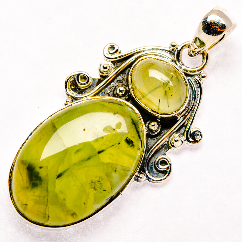 Prehnite Pendants handcrafted by Anasilvercos - PD30071 - Photo 2