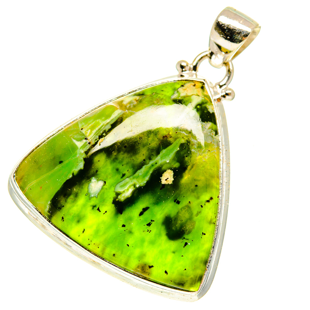 Australian Green Opal Pendants handcrafted by Anasilvercos - PD3008