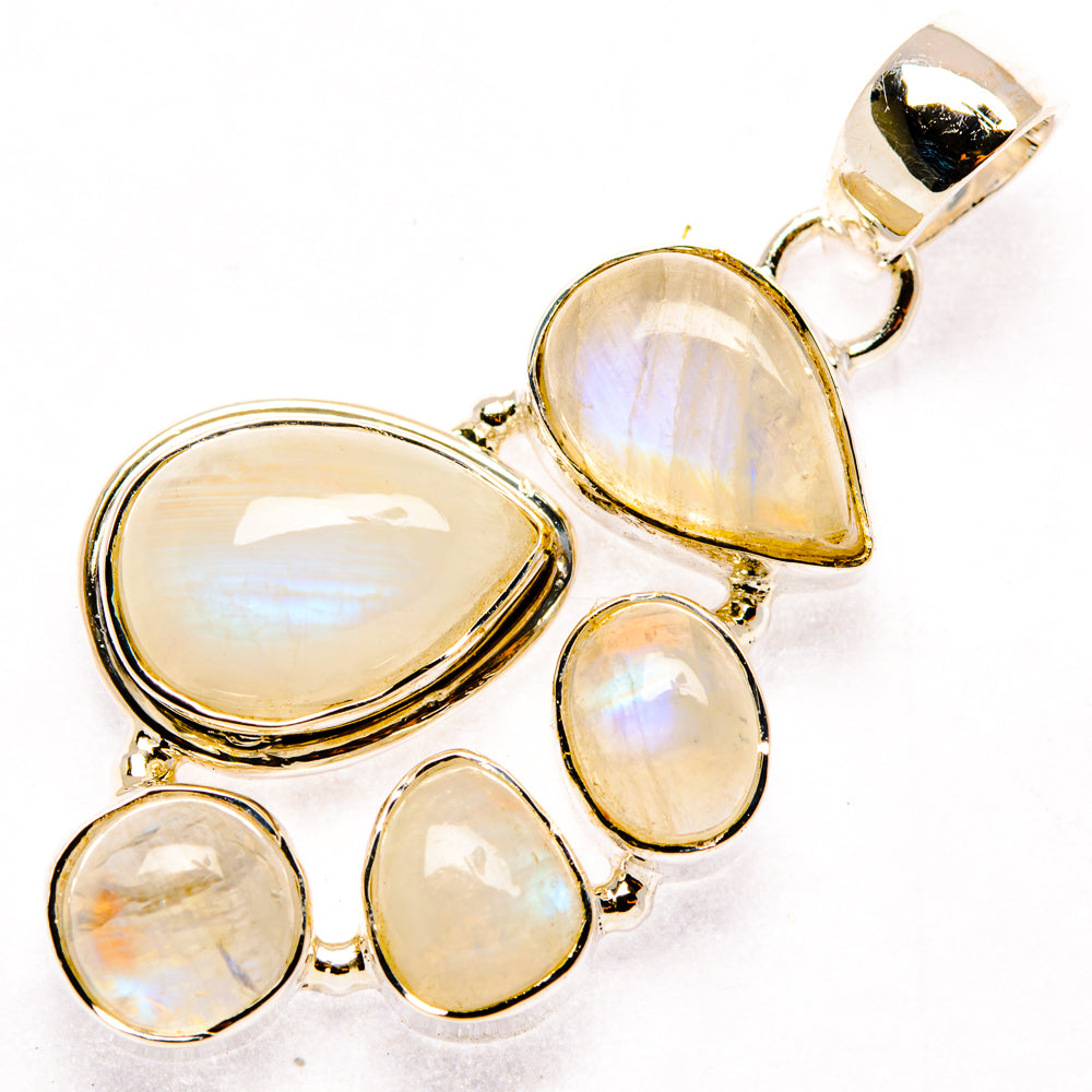 Rainbow Moonstone Pendants handcrafted by Anasilvercos - PD30084 - Photo 2