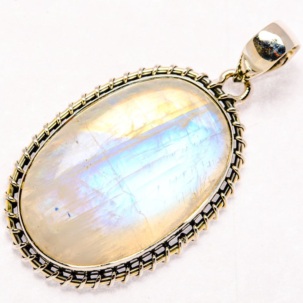 Rainbow Moonstone Pendants handcrafted by Anasilvercos - PD30087 - Photo 2
