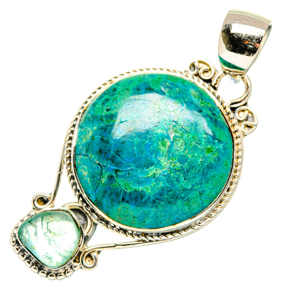 Chrysocolla Pendants handcrafted by Anasilvercos - PD30108 - Photo 2