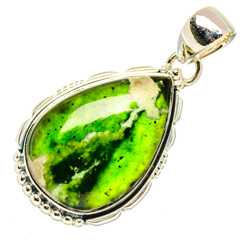 Australian Green Opal Pendants handcrafted by Anasilvercos - PD30127 - Photo 2