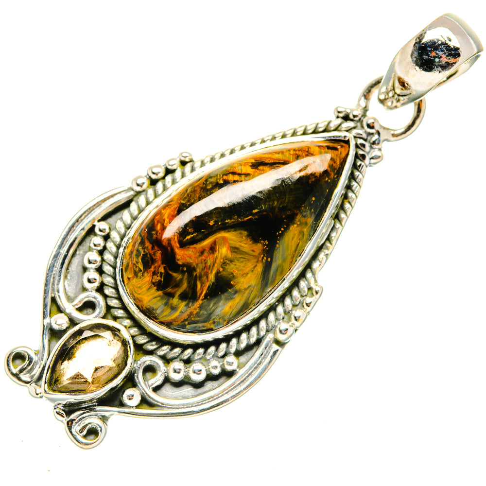 Golden Pietersite Pendants handcrafted by Anasilvercos - PD30149 - Photo 2