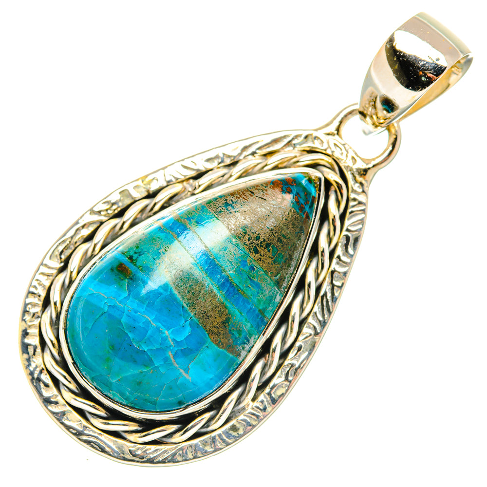 Chrysocolla Pendants handcrafted by Anasilvercos - PD30154 - Photo 2