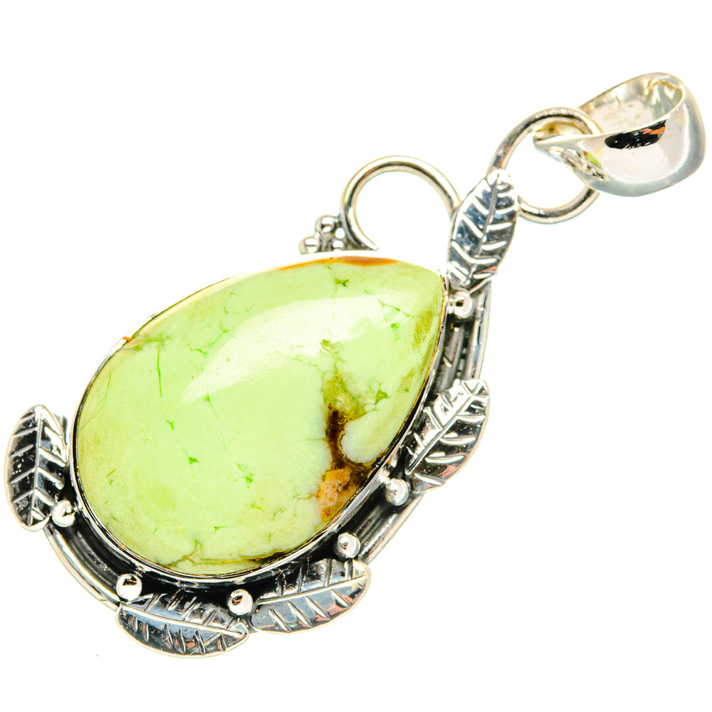 Lemon Chrysoprase Pendants handcrafted by Anasilvercos - PD30157 - Photo 2