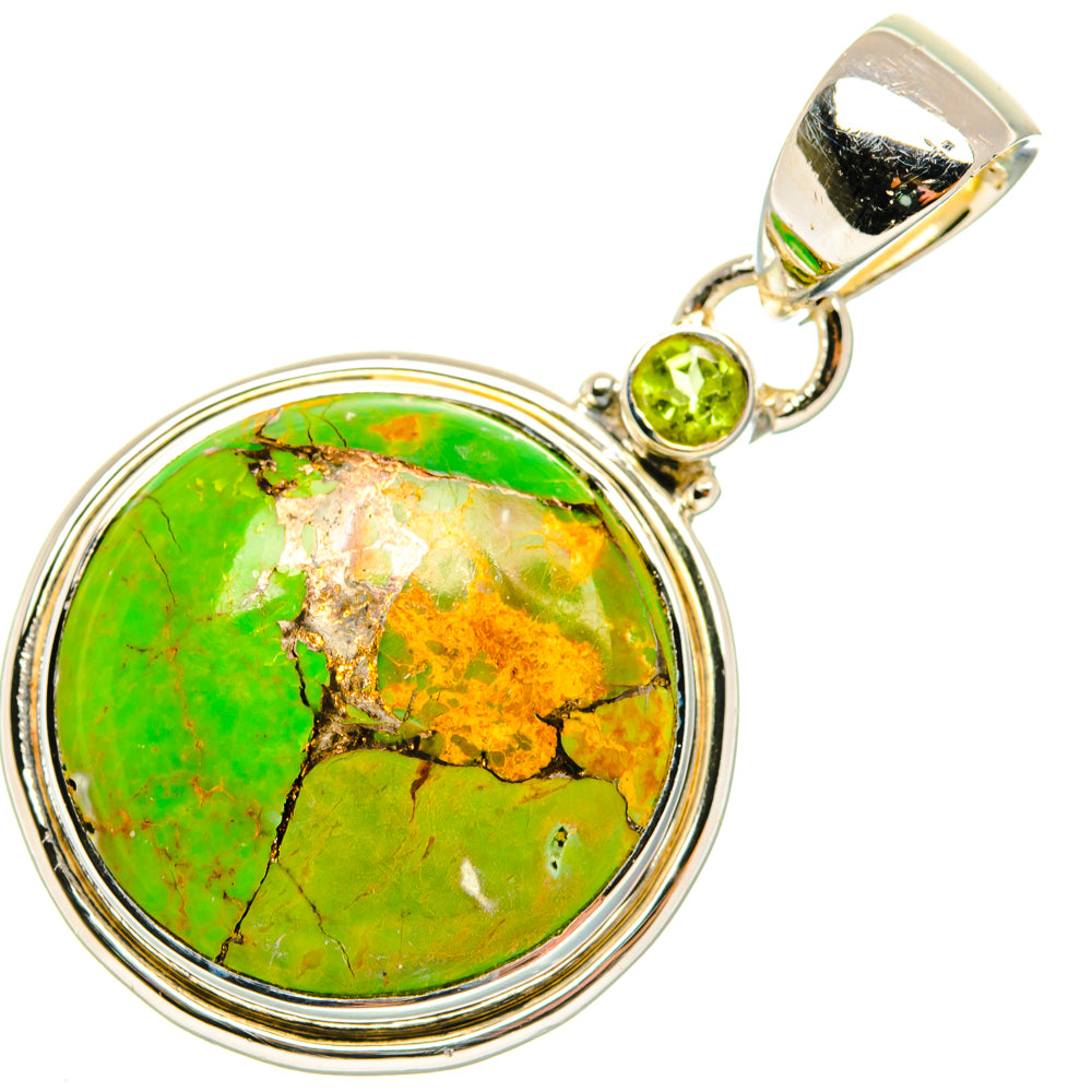 Green Copper Composite Turquoise Pendants handcrafted by Anasilvercos - PD30163 - Photo 2
